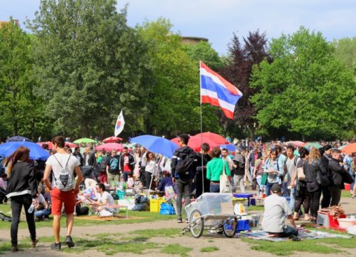 "Little Asia" im Preußenpark mit Flaggen