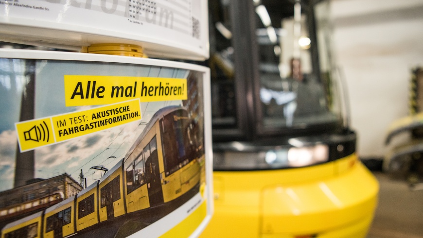 BVG testet akustische Fahrgastinformation