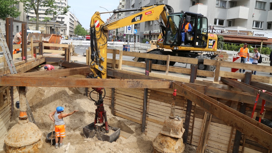 Baustelle der Berliner Wasserbetriebe