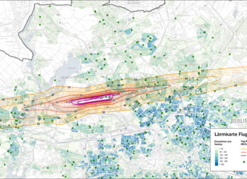 Lärmkarte des Flughafen Tegels