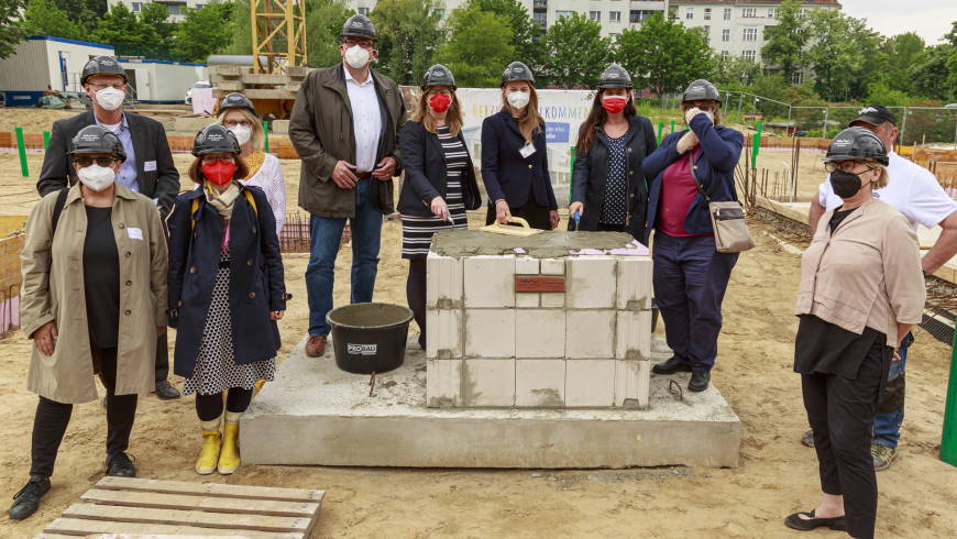 Grundsteinlegung für die Kindertagesstätte in der Wallenbergstraße 3, 10713 Berlin am 04.06.2021