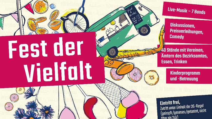 Plakatwerbung "Fest der Vielfalt"