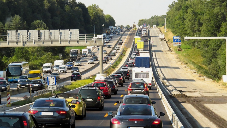 Stau auf der Autobahn