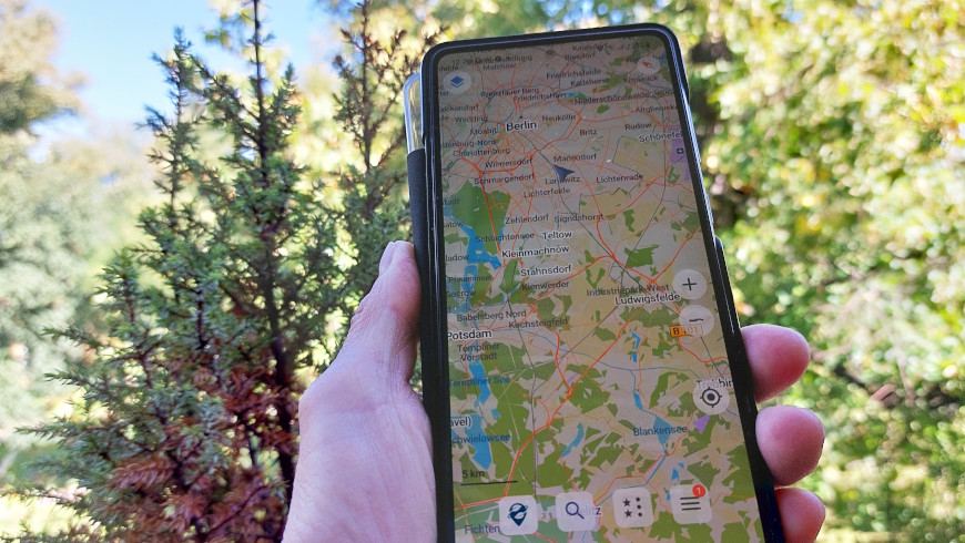 Organic Map App für Wanderer und Radfahrer